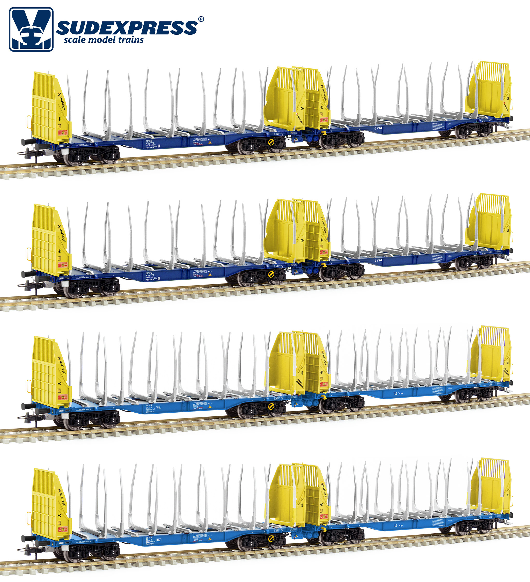 Innofreight Smart GigaWood wagons type Sggmrrs 90'